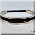 J040. Maria Shireen Sterling cuff bracelet with elastic. Marked 925 - $24 